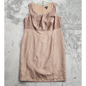 Le Bos Dress Womens 16W Bronze Metallic Sleeveless Sheath Lined Back Zip Party